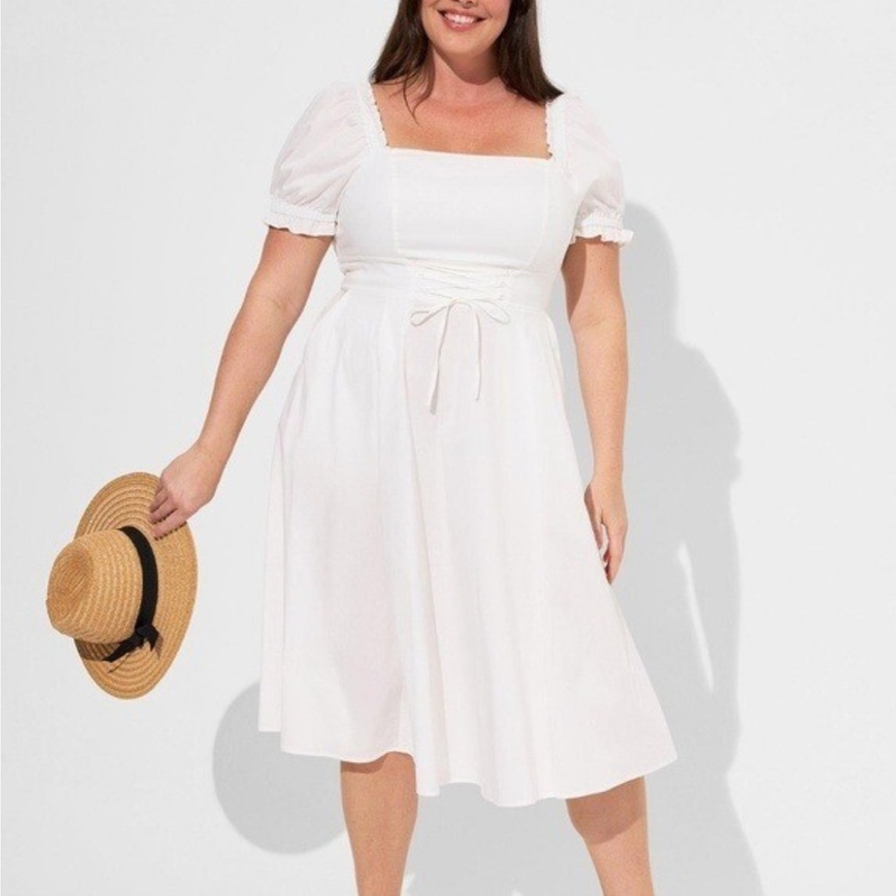 Torrid White Midi Dress